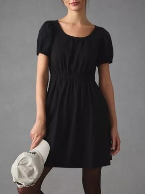 Daily Practice Short Sleeve Black Dress